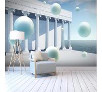 XLMING Creatividad Tridimensional Arquitectura Mar Esfera 3D Papel Pintado Lujo Casa Sala Decoración Estar Comedor Sofá Dormitorio TV Fondo de Pared-400cm×280cm