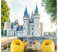 XLMING Creativo Retro Arquitectura Arte Lujoso Castillo 3D Papel Pintado Tapiz Textura de Seda Oficina Comedor Sofá Dormitorio Sala Estar TV Fondo Pantalla-200cm×140cm