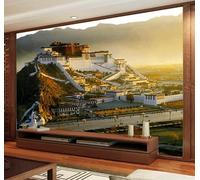 XLMING Creativo Tridimensional Cimas De Montaña Arquitectura Arte 3D Papel Pintado Tapiz Textura de Seda Oficina Comedor Sofá Dormitorio Sala Estar TV Fondo Pantalla-430cm×300cm