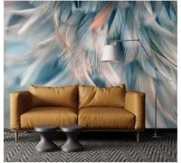 XLMING Creativo Tridimensional Colorido Plumas Original Papel Pintado 3D Seda De Lujo Pared Estudio Comedor Sofa Dormitorio Madera Salon Tv Decorativo-150cm×105cm
