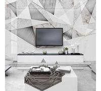 XLMING Creativo Tridimensional Geométrico Imitación Mármol Arte 3D Papel Pintado Lujo Casa Sala Decoración Estar Comedor Sofá Dormitorio TV Fondo de Pared-350cm×256cm