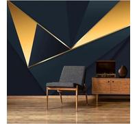 XLMING Creativo Tridimensional Multicolor Geométrico Artístico Papel Pintado 3D Seda De Lujo Pared Estudio Comedor Sofa Dormitorio Madera Salon Tv Decorativo-200cm×140cm