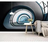 XLMING Creativo Tridimensional Túnel Extensión Espacial Individualidad 3D Papel Pintado Tapiz Textura de Seda Oficina Comedor Sofá Dormitorio Sala Estar TV Fondo Pantalla-400cm×280cm