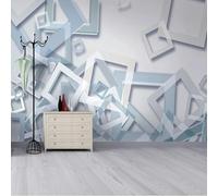 XLMING Cuadrado Geométrico Cúbico Creativo Simple 3D Papel Pintado Tapiz Textura de Seda Oficina Comedor Sofá Dormitorio Sala Estar TV Fondo Pantalla-400cm×280cm