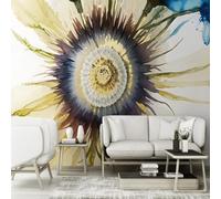 XLMING Dibujado A Mano Arte Colorido Grafitis Girasoles Lujo Ligero 3D Papel Pintado Pared Premium Textura Seda Estudio Comedor Vinilos Dormitorio Sofás TV Cocina-200cm×140cm