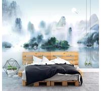 XLMING Dibujo A Mano Tinta China Paisajes Paisajes Atmósfera 3D Papel Pintado Lujo Casa Sala Decoración Estar Comedor Sofá Dormitorio TV Fondo de Pared-430cm×300cm