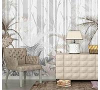 XLMING Dibujo A Mano Tropical Plantas Cocoteros Elegante 3D Papel Pintado Tapiz Textura de Seda Oficina Comedor Sofá Dormitorio Sala Estar TV Fondo Pantalla-150cm×105cm