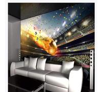 XLMING Dibujos Animados Abstracto Campo De Fútbol Fútbol Vítores Multitud 3D Papel Pintado Pared Premium Textura Seda Estudio Comedor Vinilos Dormitorio Sofás TV Cocina-430cm×300cm
