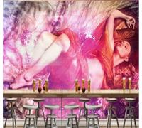 XLMING Discoteca Personalidad Bellezas Salas Privadas De Ktv Decoración Industrial 3D Papel Pintado Tapiz Textura de Seda Oficina Comedor Sofá Dormitorio Sala Estar TV Fondo Pantalla-350cm×256cm