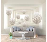 XLMING Diseño Creativo Pasillo Ampliación Del Espacio Esferas 3D Papel Pintado Tapiz Textura de Seda Oficina Comedor Sofá Dormitorio Sala Estar TV Fondo Pantalla-350cm×256cm