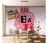 XLMING Elegante Arte Culinario Floral Rosa 3D Papel Pintado Pared Premium Textura Seda Estudio Comedor Vinilos Dormitorio Sofás TV Cocina-200cm×140cm