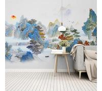 XLMING Elegante Colorido Paisaje Arquitectura Amanecer 3D Papel Pintado Lujo Casa Sala Decoración Estar Comedor Sofá Dormitorio TV Fondo de Pared-150cm×105cm