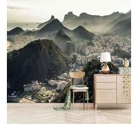 XLMING Estereoscópica Montañas Ciudades Arquitectura Arte 3D Papel Pintado Pared Premium Textura Seda Estudio Comedor Vinilos Dormitorio Sofás TV Cocina-150cm×105cm