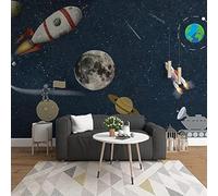 XLMING Estrellas Estereoscópicas Cosmos Planeta Arte 3D Papel Pintado Pared Premium Textura Seda Estudio Comedor Vinilos Dormitorio Sofás TV Cocina-400cm×280cm