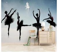 XLMING Estudio De Ballet Y Yoga Sencillo Y Elegante 3D Papel Pintado Tapiz Textura de Seda Oficina Comedor Sofá Dormitorio Sala Estar TV Fondo Pantalla-150cm×105cm