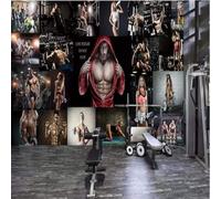 XLMING Fitness Yoga Sexy Chicas Guapas Chicos Musculosos Taekwondo 3D Papel Pintado Tapiz Textura de Seda Oficina Comedor Sofá Dormitorio Sala Estar TV Fondo Pantalla-400cm×280cm