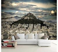 XLMING Grande Tridimensional Cumbres Arquitectura Urbana Paisajes 3D Papel Pintado Tapiz Textura de Seda Oficina Comedor Sofá Dormitorio Sala Estar TV Fondo Pantalla-400cm×280cm