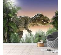 XLMING Hermoso Cielo Nocturno Tridimensional Simulación Bosque De Dinosaurios 3D Papel Pintado Tapiz Textura de Seda Oficina Comedor Sofá Dormitorio Sala Estar TV Fondo Pantalla-300cm×210cm