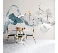 XLMING Linea Creativa Abstracta Venado Dorado 3D Papel Pintado Lujo Casa Sala Decoración Estar Comedor Sofá Dormitorio TV Fondo de Pared-430cm×300cm