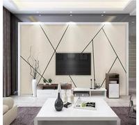XLMING Minimalismo Abstracto Geométrico Líneas Personalidad 3D Papel Pintado Lujo Casa Sala Decoración Estar Comedor Sofá Dormitorio TV Fondo de Pared-250cm×170cm