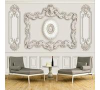 XLMING Minimalismo Relieve En Yeso Arte Creativo 3D Papel Pintado Tapiz Textura de Seda Oficina Comedor Sofá Dormitorio Sala Estar TV Fondo Pantalla-430cm×300cm