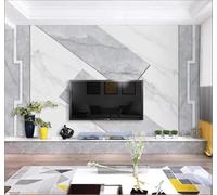 XLMING Minimalista Abstracto Geométrico Imitación De Mármol Texturas Papel Pintado 3D Seda De Lujo Pared Estudio Comedor Sofa Dormitorio Madera Salon Tv Decorativo-300cm×210cm