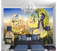 XLMING Minimalista Abstracto Mitológico Colorido Cristal Burbujas 3D Papel Pintado Tapiz Textura de Seda Oficina Comedor Sofá Dormitorio Sala Estar TV Fondo Pantalla-400cm×280cm