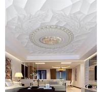 XLMING Minimalista Blanco Perla Patrón Geométrico 3D Papel Pintado Tapiz Textura de Seda Oficina Comedor Sofá Dormitorio Sala Estar TV Fondo Pantalla-150cm×105cm