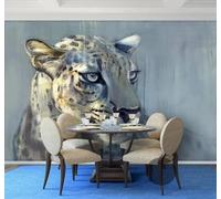 XLMING Minimalista Dibujo A Mano Animales Leopardo Personalidad 3D Papel Pintado Lujo Casa Sala Decoración Estar Comedor Sofá Dormitorio TV Fondo de Pared-430cm×300cm