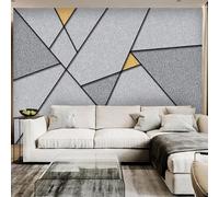 XLMING Minimalista Geométrico Negro Líneas Arte 3D Papel Pintado Lujo Casa Sala Decoración Estar Comedor Sofá Dormitorio TV Fondo de Pared-300cm×210cm