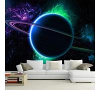 XLMING Minimalista Tridimensional Cielo Estrellado Planetas Arte 3D Papel Pintado Lujo Casa Sala Decoración Estar Comedor Sofá Dormitorio TV Fondo de Pared-300cm×210cm
