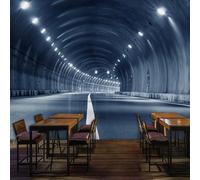 XLMING Minimalista Tridimensional Túnel Espacio Extensión 3D Papel Pintado Seda Texturizada Primera Calidad Sala De Estar Sofá Dormitorio Comedor Hogar Pared-300cm×210cm