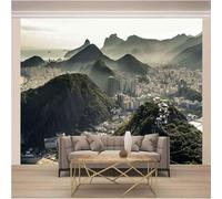 XLMING Montañas Tridimensionales Ciudades Arquitectura Arte 3D Papel Pintado Seda Texturizada Primera Calidad Sala De Estar Sofá Dormitorio Comedor Hogar Pared-300cm×210cm