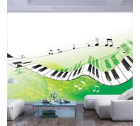 XLMING Notas Musicales Creativas Piano Música Arte 3D Papel Pintado Pared Premium Textura Seda Estudio Comedor Vinilos Dormitorio Sofás TV Cocina-150cm×105cm