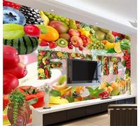 XLMING Original Frutas Supermercado Póster Verduras 3D Papel Pintado Tapiz Textura de Seda Oficina Comedor Sofá Dormitorio Sala Estar TV Fondo Pantalla-430cm×300cm