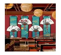 XLMING Paisaje Abstracto Árboles Amanecer Abanico 3D Papel Pintado Tapiz Textura de Seda Oficina Comedor Sofá Dormitorio Sala Estar TV Fondo Pantalla-250cm×170cm