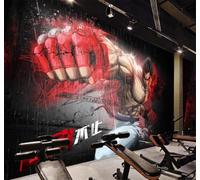 XLMING Personalidad Creatividad Taekwondo Boxeo Artes Marciales Gimnasio 3D Papel Pintado Tapiz Textura de Seda Oficina Comedor Sofá Dormitorio Sala Estar TV Fondo Pantalla-200cm×140cm