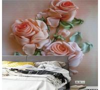 XLMING Relieve Tridimensional Romántico Rosa Rosas 3D Papel Pintado Lujo Casa Sala Decoración Estar Comedor Sofá Dormitorio TV Fondo de Pared-200cm×140cm