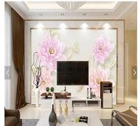 XLMING Relieve Tridimensional Rosa Flor De Peonía Mariposa 3D Papel Pintado Lujo Casa Sala Decoración Estar Comedor Sofá Dormitorio TV Fondo de Pared-250cm×170cm