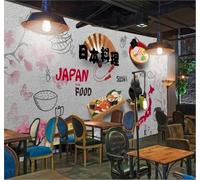 XLMING Restaurante De Sushi Con Estilo Retro Y Decorado A Mano 3D Papel Pintado Tapiz Textura de Seda Oficina Comedor Sofá Dormitorio Sala Estar TV Fondo Pantalla-250cm×170cm