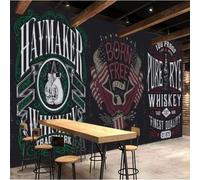 XLMING Retro Arte Tailandés Nostálgico Letras Iconos 3D Papel Pintado Tapiz Textura de Seda Oficina Comedor Sofá Dormitorio Sala Estar TV Fondo Pantalla-200cm×140cm