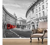 XLMING Retro Blanco Y Negro Ciudad Arquitectura Paisaje Urbano 3D Papel Pintado Lujo Casa Sala Decoración Estar Comedor Sofá Dormitorio TV Fondo de Pared-350cm×256cm