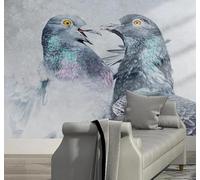 XLMING Retro Dibujado A Mano Paloma Aves Imágenes 3D Papel Pintado Tapiz Textura de Seda Oficina Comedor Sofá Dormitorio Sala Estar TV Fondo Pantalla-150cm×105cm
