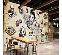 XLMING Retro Nostalgia Entretenimiento Juegos De Mesa Póquer Chicas Guapas 3D Papel Pintado Tapiz Textura de Seda Oficina Comedor Sofá Dormitorio Sala Estar TV Fondo Pantalla-300cm×210cm