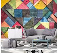 XLMING Retro Nostálgico Madera Vetas De Madera Hotel Restaurante 3D Papel Pintado Tapiz Textura de Seda Oficina Comedor Sofá Dormitorio Sala Estar TV Fondo Pantalla-400cm×280cm