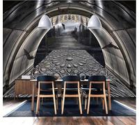 XLMING Retro Nostálgico Tridimensional Túnel Ampliación Del Espacio 3D Papel Pintado Lujo Casa Sala Decoración Estar Comedor Sofá Dormitorio TV Fondo de Pared-300cm×210cm