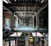 XLMING Retro Tridimensional Arquitectura Estilo Industrial Arte 3D Papel Pintado Lujo Casa Sala Decoración Estar Comedor Sofá Dormitorio TV Fondo de Pared-200cm×140cm