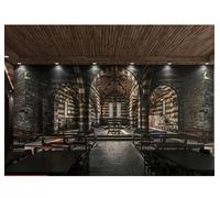 XLMING Retro Tridimensional Arquitectura Expansión Espacial Arte 3D Papel Pintado Tapiz Textura de Seda Oficina Comedor Sofá Dormitorio Sala Estar TV Fondo Pantalla-430cm×300cm