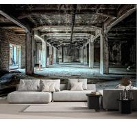 XLMING Retro Tridimensional Arquitectura Extensión Espacial Estilo Industrial 3D Papel Pintado Tapiz Textura de Seda Oficina Comedor Sofá Dormitorio Sala Estar TV Fondo Pantalla-300cm×210cm