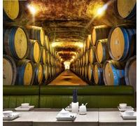 XLMING Retro Tridimensional Túnel Extensión Espacial Individualidad 3D Papel Pintado Tapiz Textura de Seda Oficina Comedor Sofá Dormitorio Sala Estar TV Fondo Pantalla-350cm×256cm